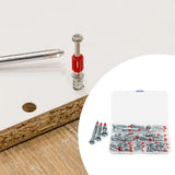 52PCS Galvanized Steel Wall Anchors Expansion Screws Self Tapping Bolts - Extra Image