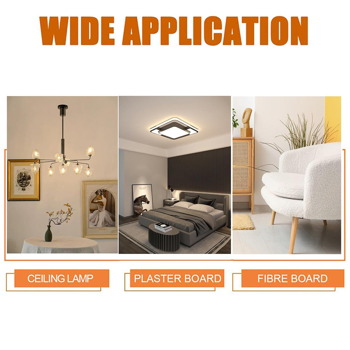 52PCS Galvanized Steel Wall Anchors Expansion Screws Self Tapping Bolts