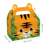 24X Jungle Safari Animal Gift Boxes Bag Favour Present Wrapping Candy Cookie Box - Side View
