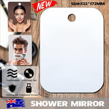 Fogless Polycarbonate Shower Mirror 172×132mm Anti-Fog Shaving Mirror