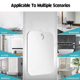 Fogless Polycarbonate Shower Mirror 172×132mm Anti-Fog Shaving Mirror - Side View