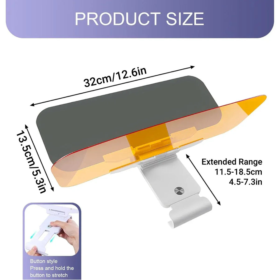 Day Night Anti Glare Sun Visor Mirror High Beam Shield Driver Eye Protection