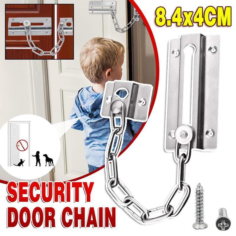 Security Door Chain Home Office Lock Guard Latch Stainless Sliding Fastener