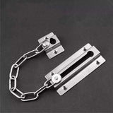 Security Door Chain Home Office Lock Guard Latch Stainless Sliding Fastener - Top-Down View