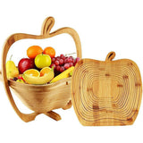 Wooden Fruit and Vegetable Storage Basket for Kitchen Organizing Home Storage - Extra Image