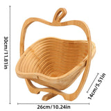 Wooden Fruit and Vegetable Storage Basket for Kitchen Organizing Home Storage - Side View