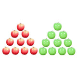 10 X Artificial Green or Red Apples for Home Party Wedding and Shop Decor - Green - Low Angle