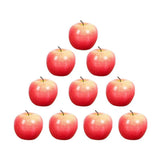 10 X Artificial Green or Red Apples for Home Party Wedding and Shop Decor - Red - Close-Up Angle