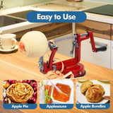 3 in 1 Manual Apple Peeler Corer Slicer Red Fruit Cutter for Kitchen Use