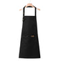 Adjustable Work Apron Neck Strap Waist Tie Kitchen Cooking Bib Apron Men Women - Black