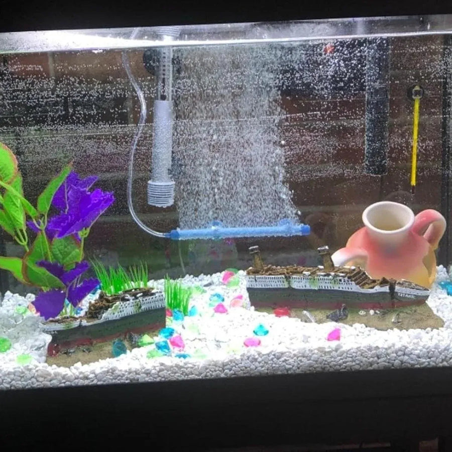 Titanic Shipwreck Aquarium Decoration for Fish Tank Aquascape Underwater Decor