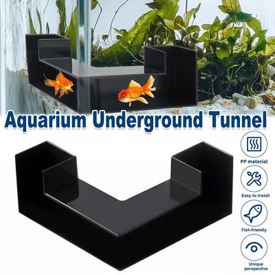 Fish Tank Landscaping Aquarium Underground Tunnel Decoration for Fish Habitat