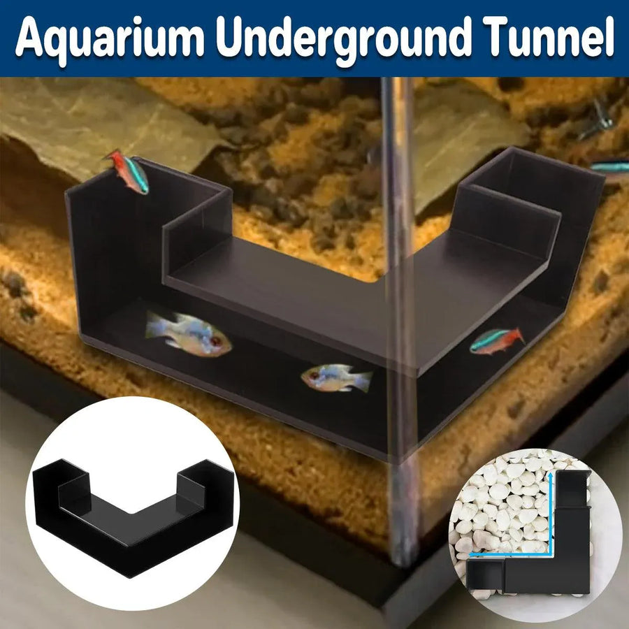 Fish Tank Landscaping Aquarium Underground Tunnel Decoration for Fish Habitat