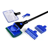 5 in1 Water Aquarium Cleaning Tool Fish Tank Gravel Vacuum Glass Cleaner Brush - Front View