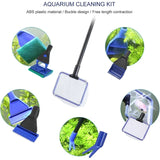 5 in1 Water Aquarium Cleaning Tool Fish Tank Gravel Vacuum Glass Cleaner Brush - 45-Degree Angle