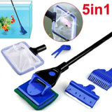 5 in1 Water Aquarium Cleaning Tool Fish Tank Gravel Vacuum Glass Cleaner Brush - Extra Image