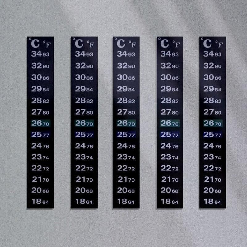 UPTO 10x Aquarium Thermometer Fish Tank Sticker Temperature Strip Dual Scale HOT - 1PC