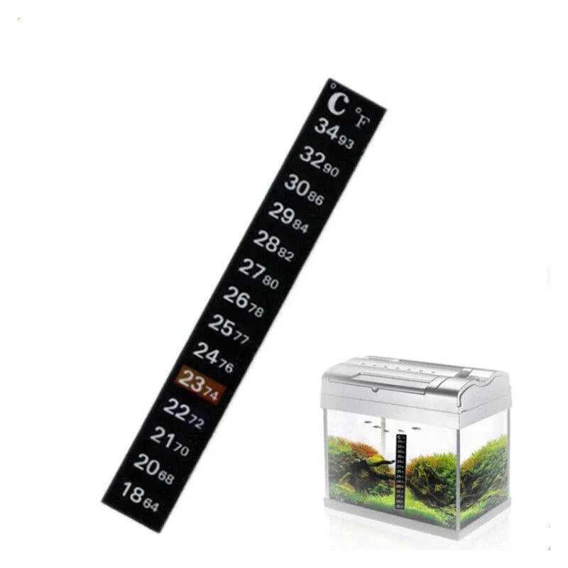UPTO 10x Aquarium Thermometer Fish Tank Sticker Temperature Strip Dual Scale HOT - 1PC