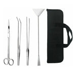 Stainless Steel Aquarium Tool Set Tweezers Scissors Spatula Kit 4 5 6PCS - 4PCS Tool + Bag