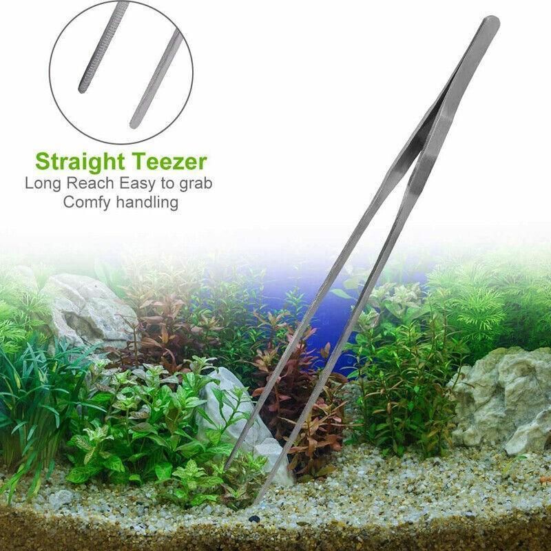 Stainless Steel Aquarium Tool Set Tweezers Scissors Spatula Kit 4 5 6PCS - 4PCS Tool + Bag