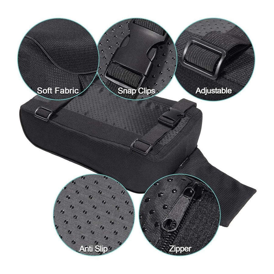 Universal Memory Foam Car Armrest Cushion Cover Height Pad Central Control Cover