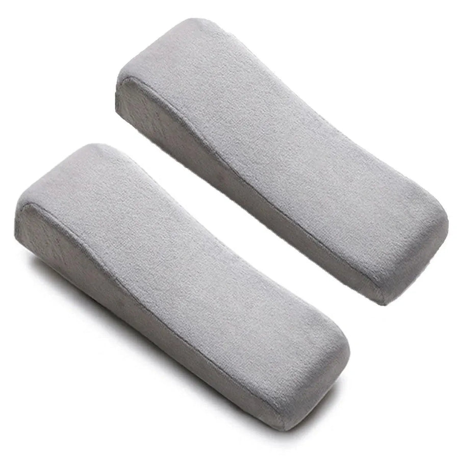 2PCS Elbow Arm Rest Cushion Chair Armrest Pads Memory Foam Office Support Pillow - Grey