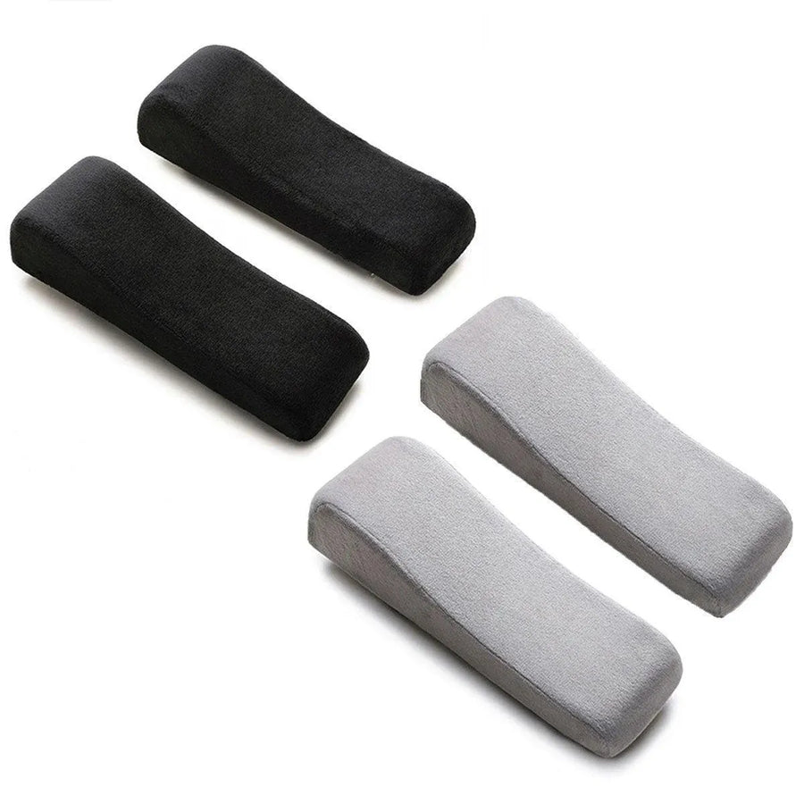 2PCS Elbow Arm Rest Cushion Chair Armrest Pads Memory Foam Office Support Pillow - Grey