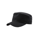 Army Plain Hat Classic Cadet Field Military Cap Style Patrol Baseball Adjustable - Black