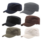 Army Plain Hat Classic Cadet Field Military Cap Style Patrol Baseball Adjustable - Black
