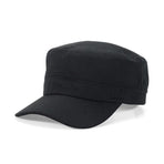 Army Plain Hat Classic Cadet Field Military Cap Style Patrol Baseball Adjustable - Black