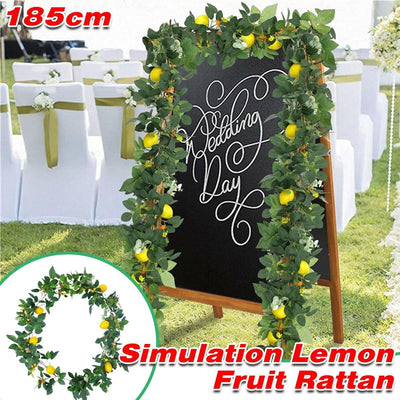 185cm Simulation Lemon Fruit Rattan Vine Green Home Decoration Artificial Fruit