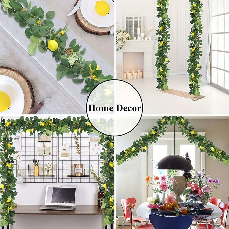 185cm Simulation Lemon Fruit Rattan Vine Green Home Decoration Artificial Fruit