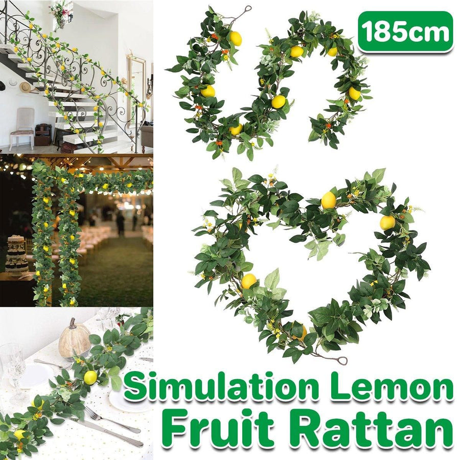 185cm Simulation Lemon Fruit Rattan Vine Green Home Decoration Artificial Fruit