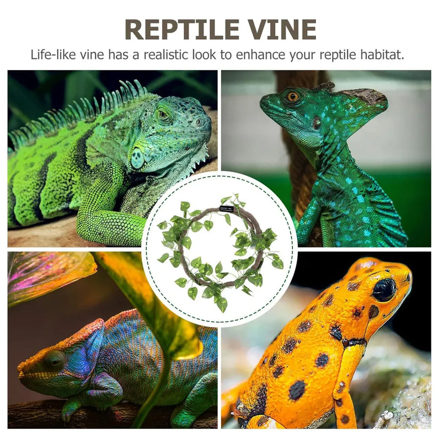 Artificial Tree Vine Reptile Pet Box Chameleon Lizard Gecko Climbing Vine Decor