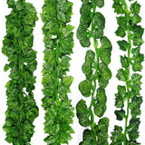 12 X 2M Artificial Ivy Vine Fake Foliage Flower Hanging Leaf Garland Plant Party - Grape Leaves - Low Angle