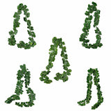 12 X 2M Artificial Ivy Vine Fake Foliage Flower Hanging Leaf Garland Plant Party - Scindapsus Leaves