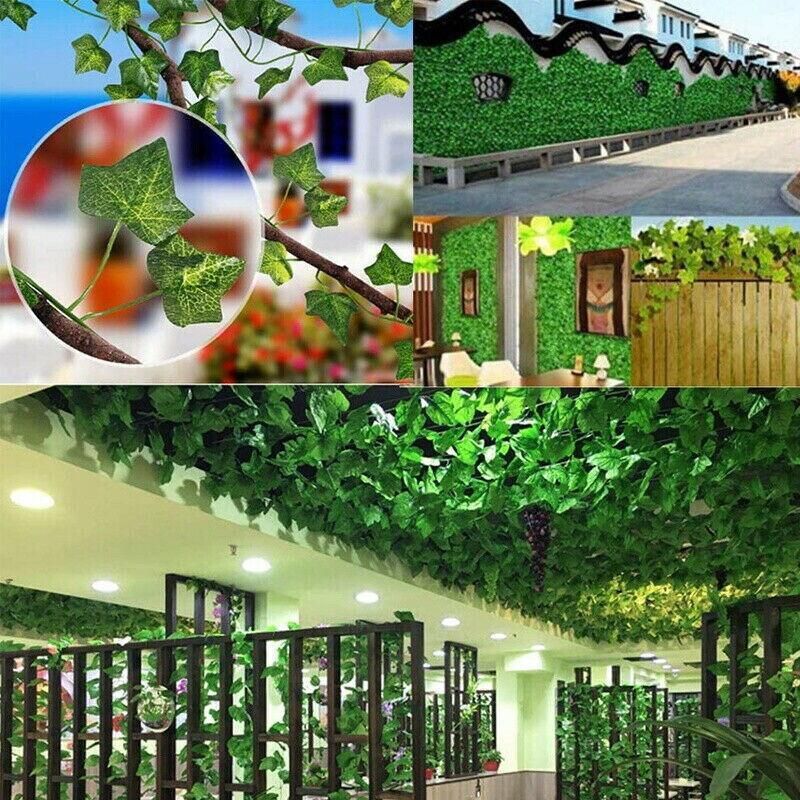 12 X 2M Artificial Ivy Vine Fake Foliage Flower Hanging Leaf Garland Plant Party - Watermelon Leaves
