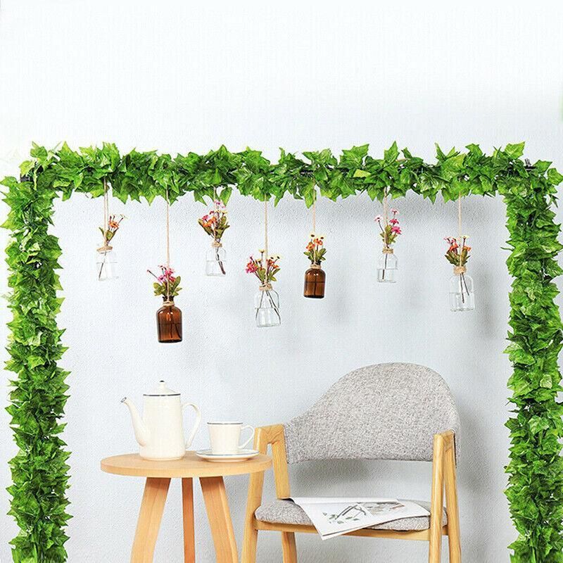 12 X 2M Artificial Ivy Vine Fake Foliage Flower Hanging Leaf Garland Plant Party - Watermelon Leaves