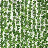 12 X 2M Artificial Ivy Vine Fake Foliage Flower Hanging Leaf Garland Plant Party - Watermelon Leaves - Top-Down View