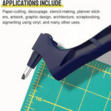 360-Degree Rotating Craft Cutting Tool with Precision Blade for Craft Art - Black - Extra Image