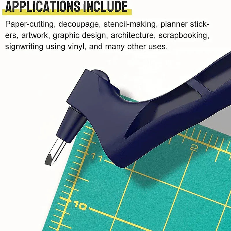 360-Degree Rotating Craft Cutting Tool with Precision Blade for Craft Art - Black