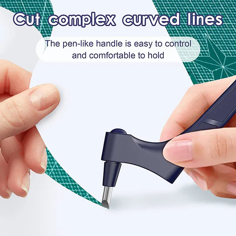 360-Degree Rotating Craft Cutting Tool with Precision Blade for Craft Art - Black
