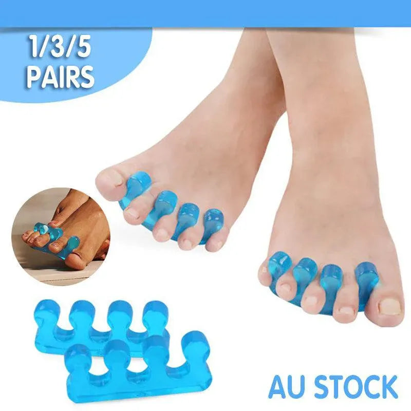 Reusable Soft Silicon Toe Finger Separator Nail Art Pedicure Polish Tool Au - 1Pair