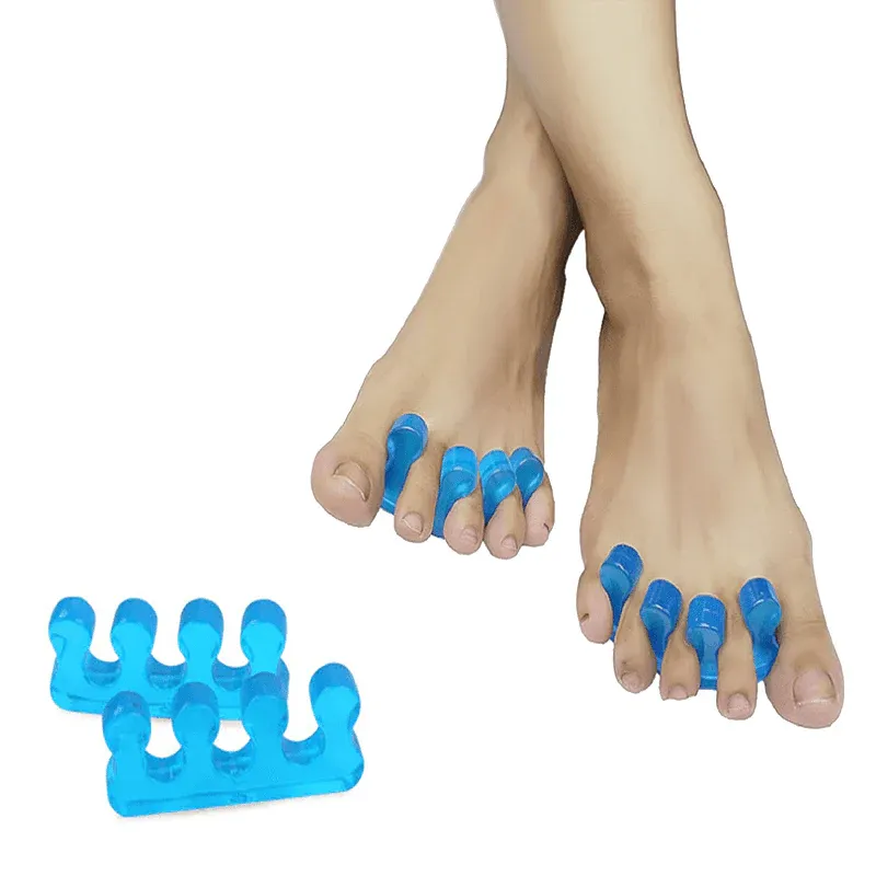 Reusable Soft Silicon Toe Finger Separator Nail Art Pedicure Polish Tool Au - 1Pair