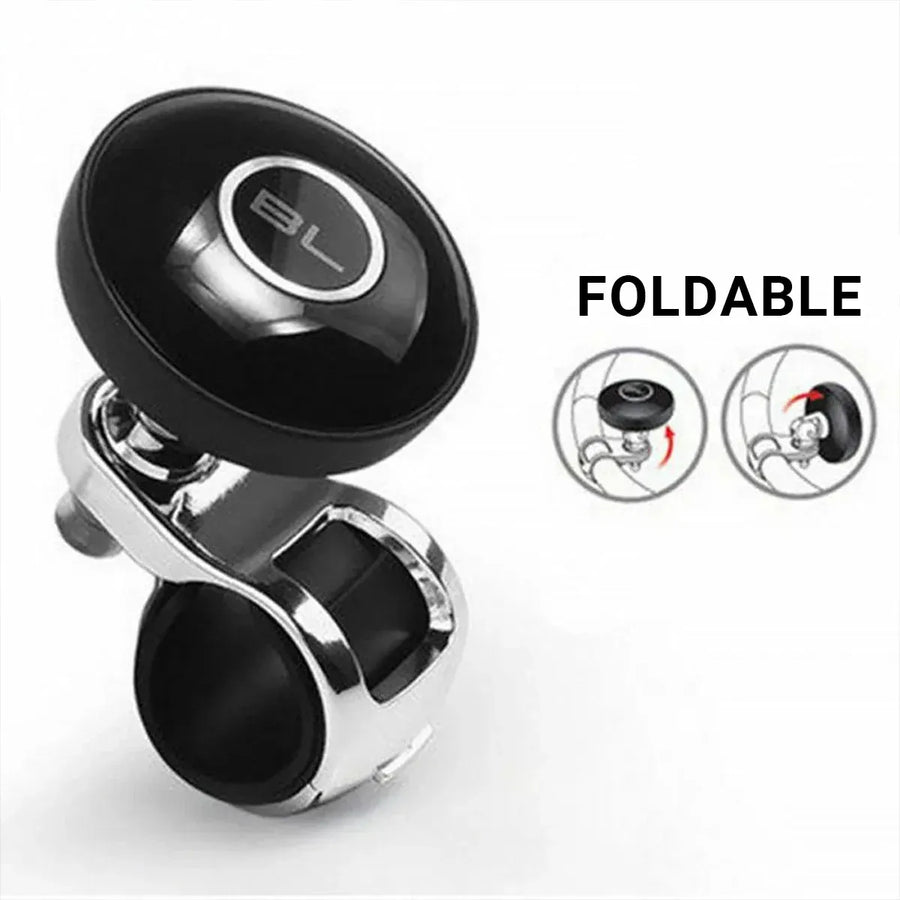 Universal Black Metal Steering Wheel Car Accessories Helper Grip Spinner Knob