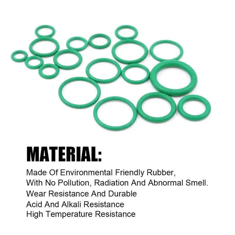 270 Pcs Air Conditioning O Ring Assortment Kit Green Air Con 18 Sizes Oring Gas