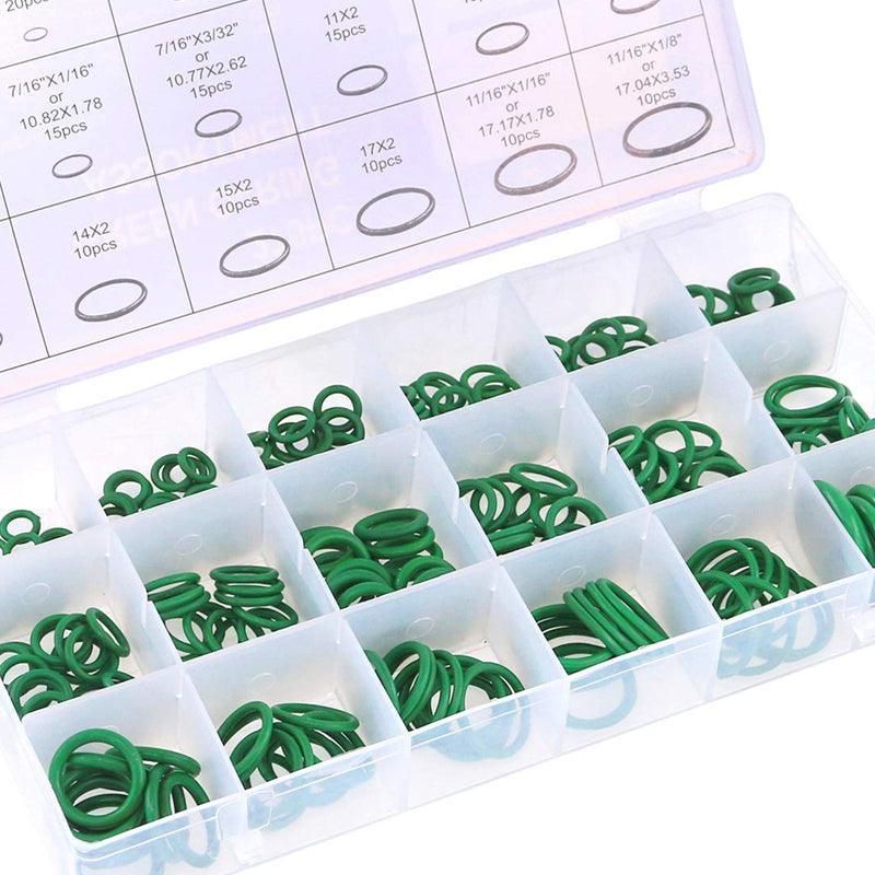 270 Pcs Air Conditioning O Ring Assortment Kit Green Air Con 18 Sizes Oring Gas