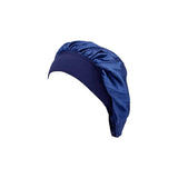 Sleeping Bonnet Hair Wrap Silk Satin Cap Women Elastic Night Soft Hat Headwear - Teal