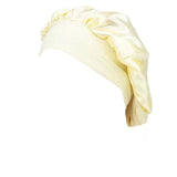 Sleeping Bonnet Hair Wrap Silk Satin Cap Women Elastic Night Soft Hat Headwear - Teal - Extra Image
