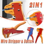 2in1 Wire Stripper Electrical Crimping Pliers Multifunction Duck Beak Plier Tool - Yellow